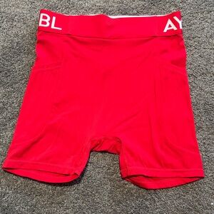 AYBL Bold Red Workout Shorts